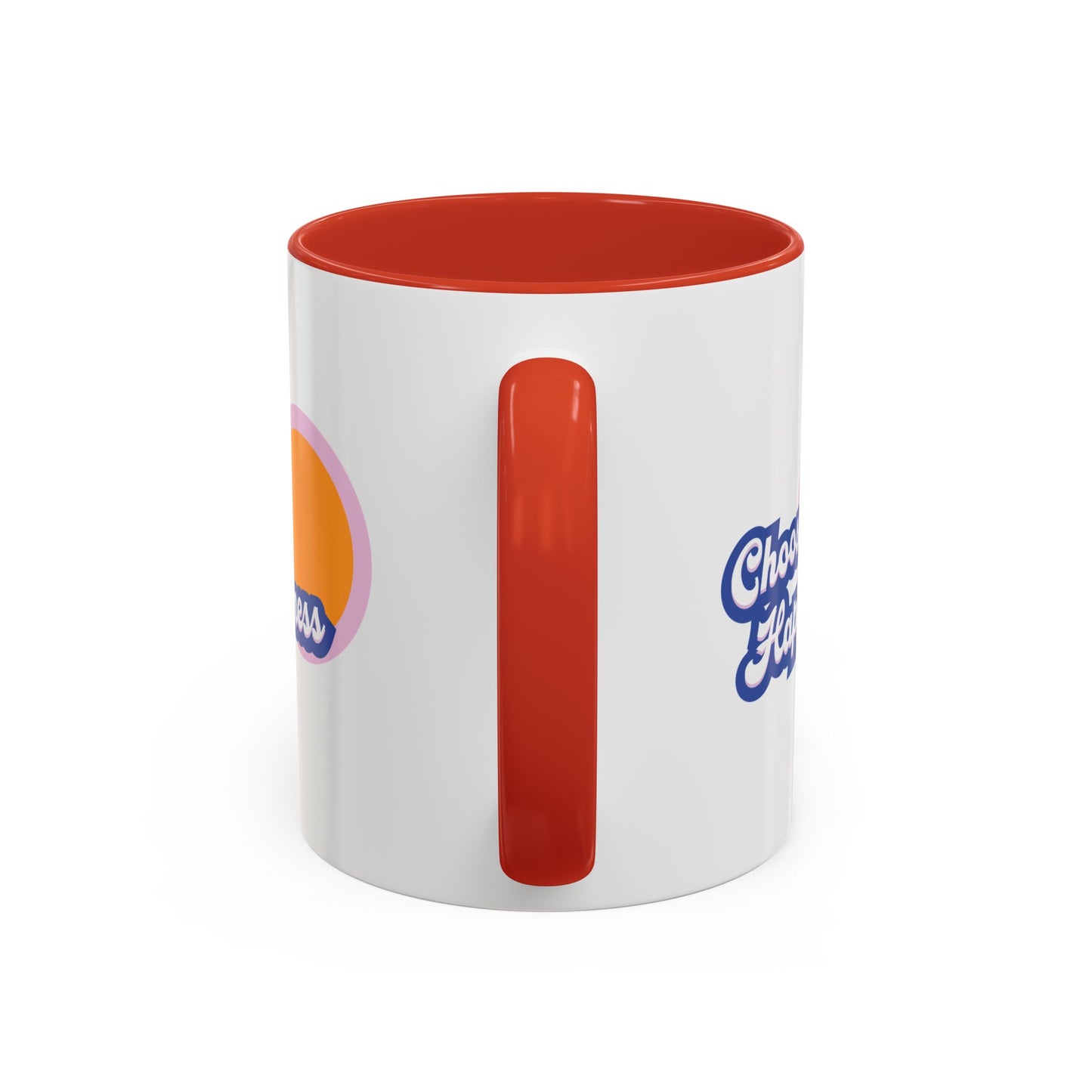 Choose Happiness Accent Coffee Mug, Motivational Ceramic Cup, Gift for Coffee Lovers, Positive Vibes Mug, Office Coffeeware