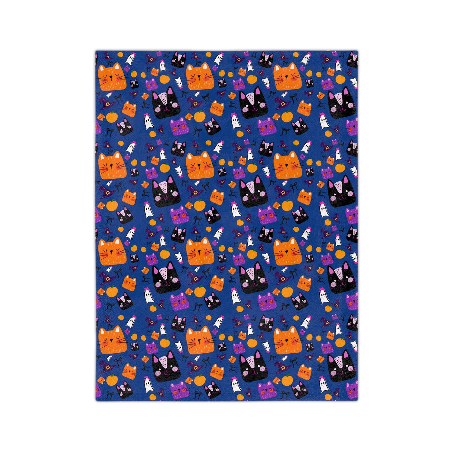 Cozy Cat-Themed Blanket, Warm Blanket for Cat Lovers, Unique Gift for Pet Owners, Halloween Decor, Soft Microfiber Throw