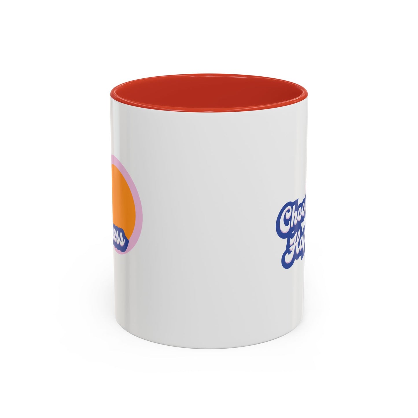 Choose Happiness Accent Coffee Mug, Motivational Ceramic Cup, Gift for Coffee Lovers, Positive Vibes Mug, Office Coffeeware