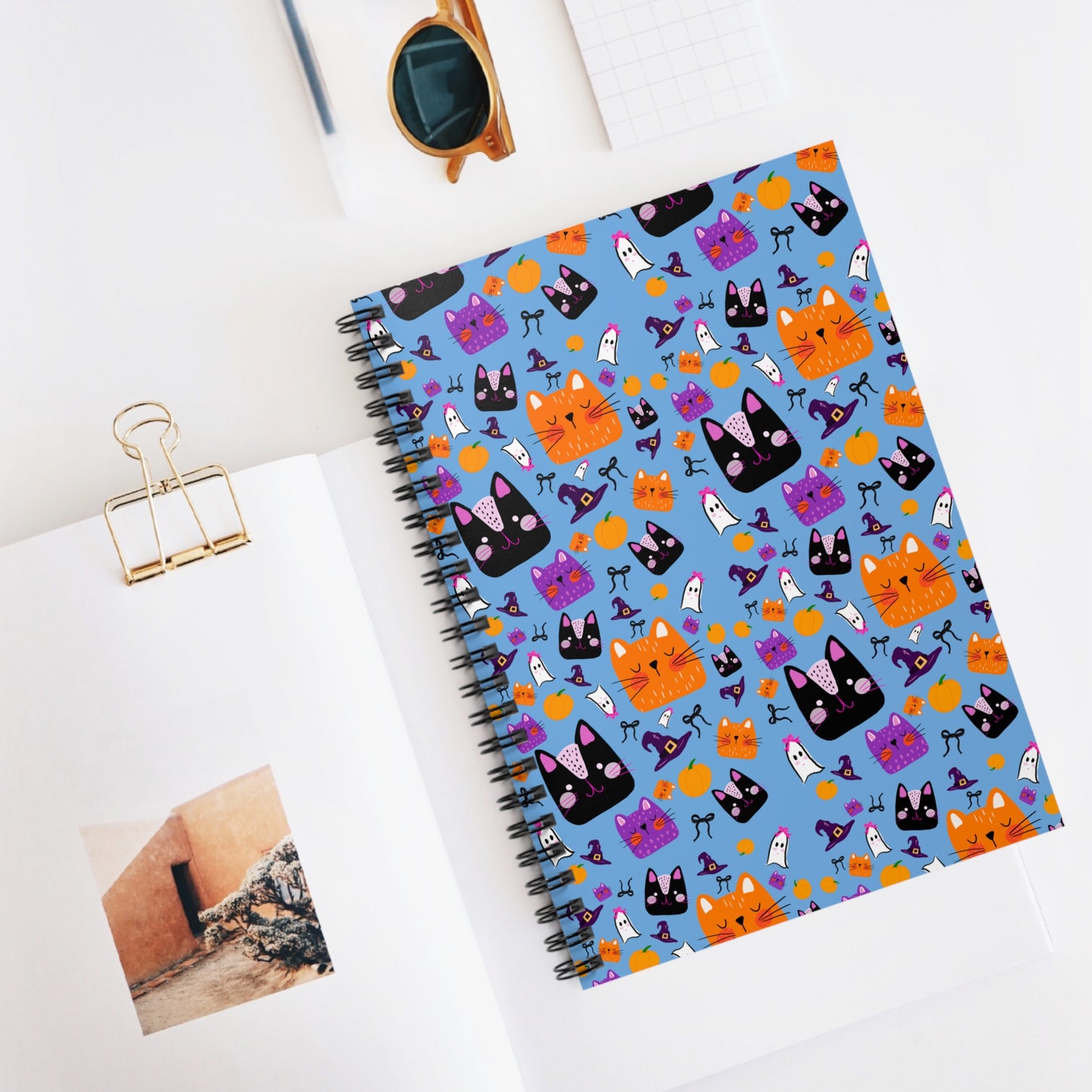 Copy of Whimsical Cat-Themed Spiral Notebook - Perfect for Halloween, Cat Lovers, Journaling, Gift Idea, School Supplies