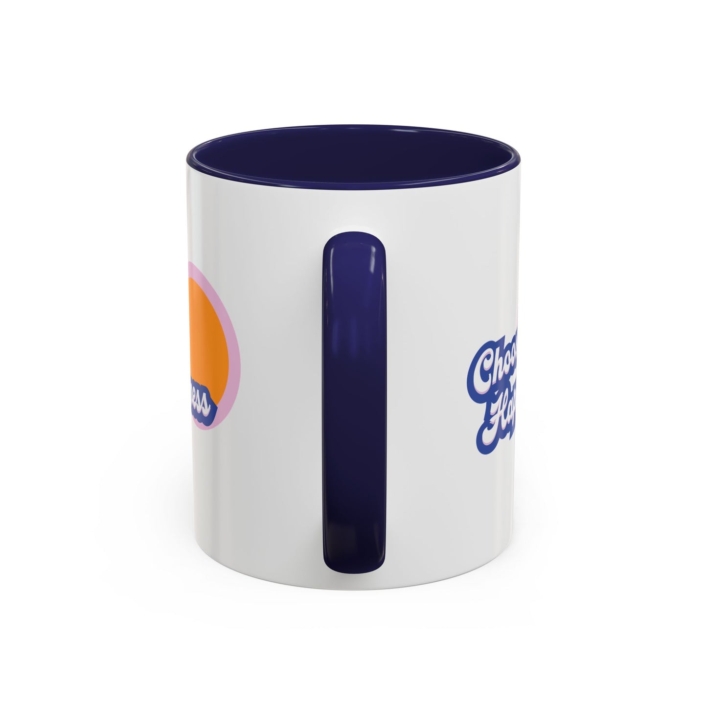 Choose Happiness Accent Coffee Mug, Motivational Ceramic Cup, Gift for Coffee Lovers, Positive Vibes Mug, Office Coffeeware