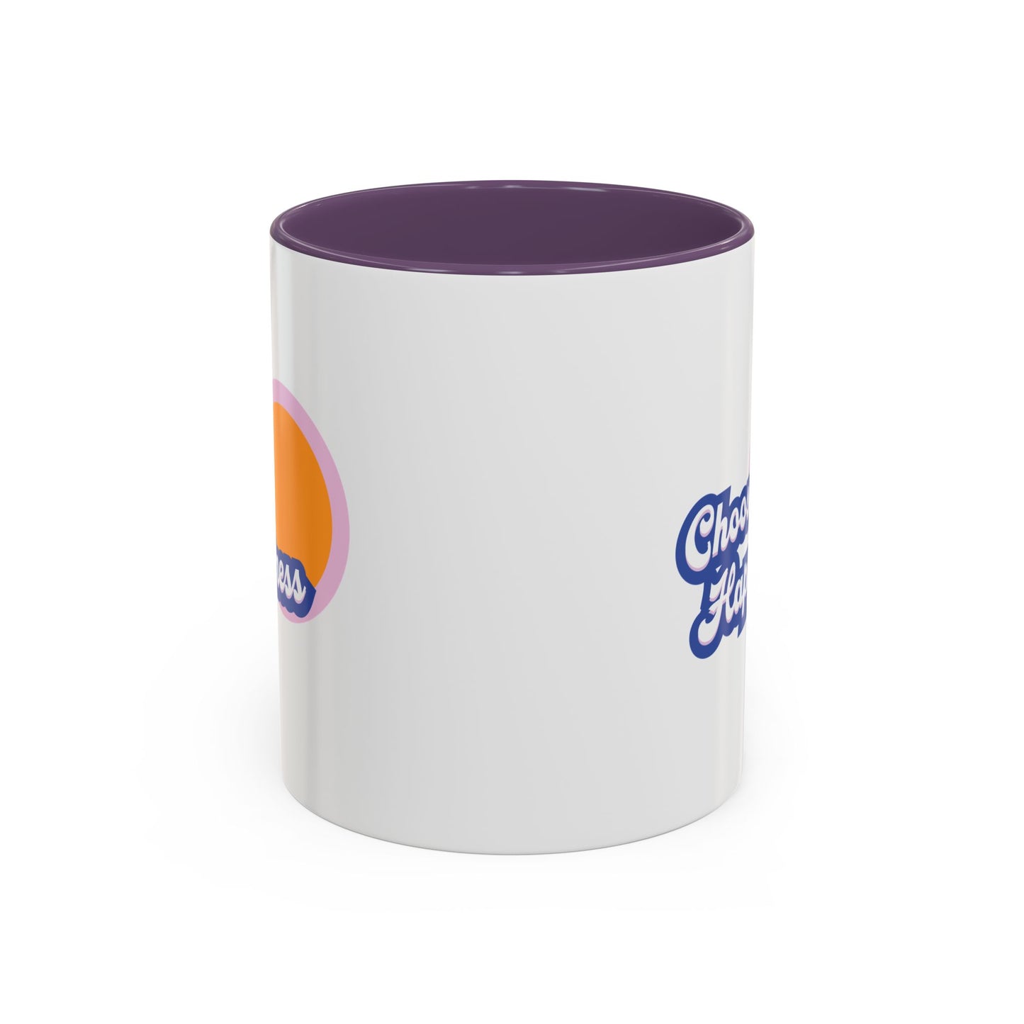 Choose Happiness Accent Coffee Mug, Motivational Ceramic Cup, Gift for Coffee Lovers, Positive Vibes Mug, Office Coffeeware
