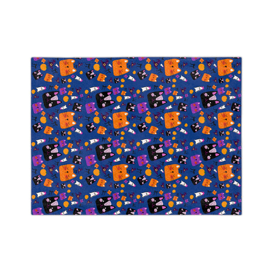 Cozy Cat-Themed Blanket, Warm Blanket for Cat Lovers, Unique Gift for Pet Owners, Halloween Decor, Soft Microfiber Throw