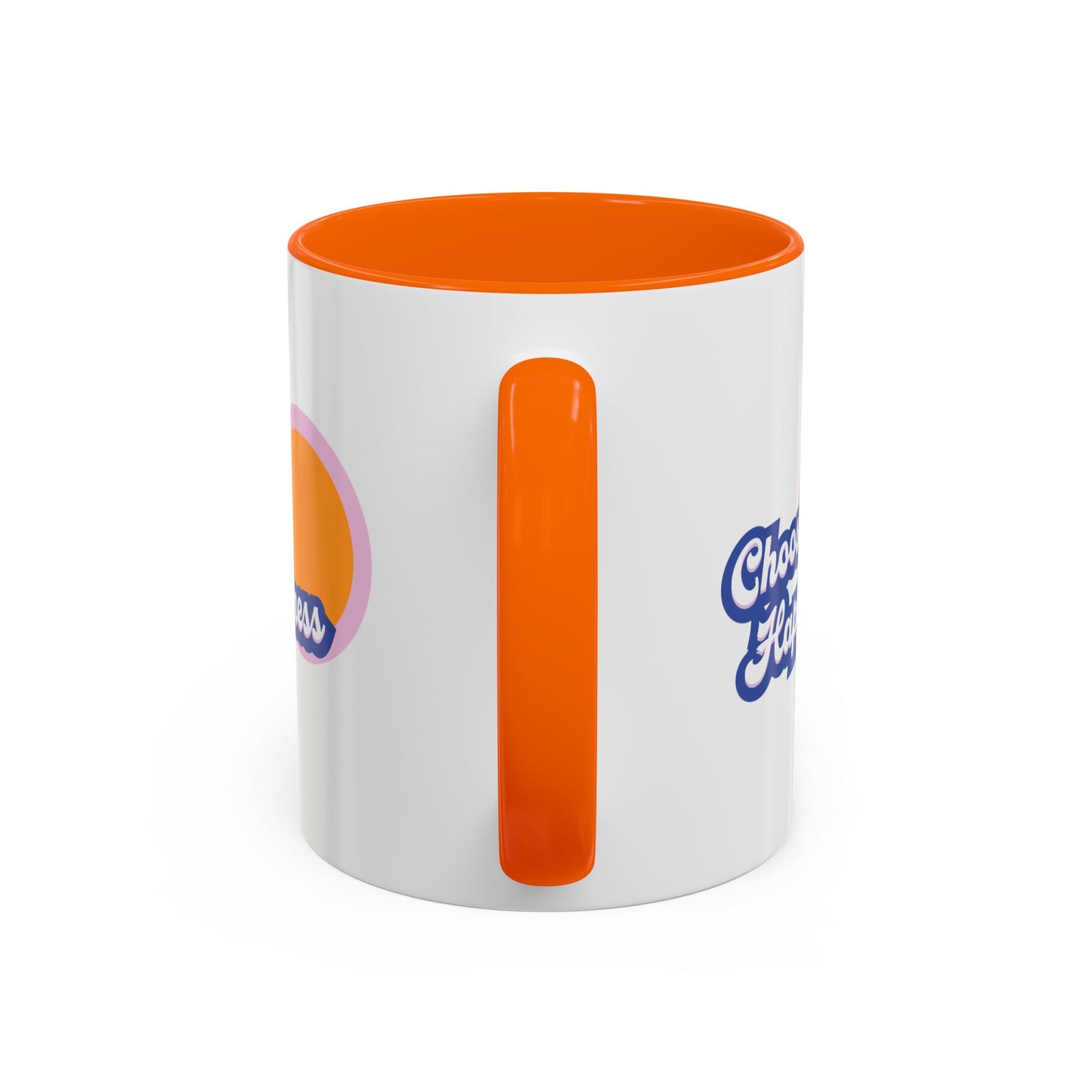 Choose Happiness Accent Coffee Mug, Motivational Ceramic Cup, Gift for Coffee Lovers, Positive Vibes Mug, Office Coffeeware