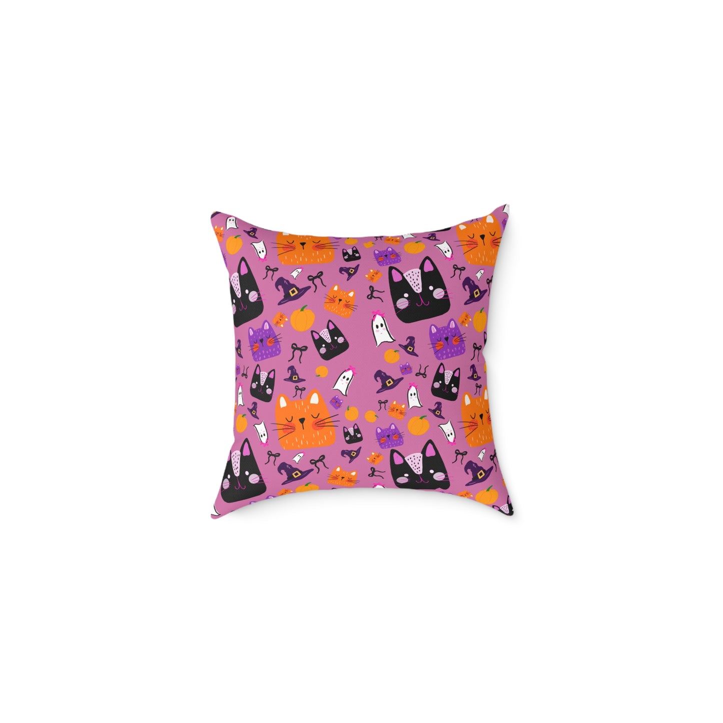 Halloween Cat Pillow, Cozy Home Decor, Pet Lover Gift, Fall Cushion, Spooky Cat Throw Pillow