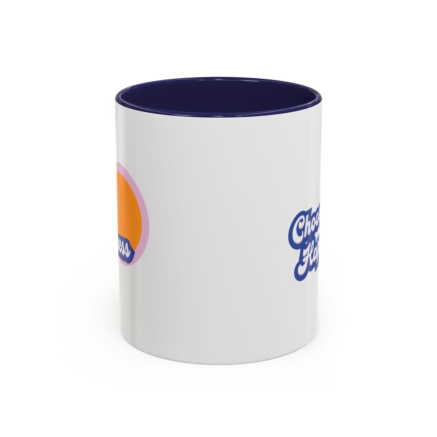 Choose Happiness Accent Coffee Mug, Motivational Ceramic Cup, Gift for Coffee Lovers, Positive Vibes Mug, Office Coffeeware