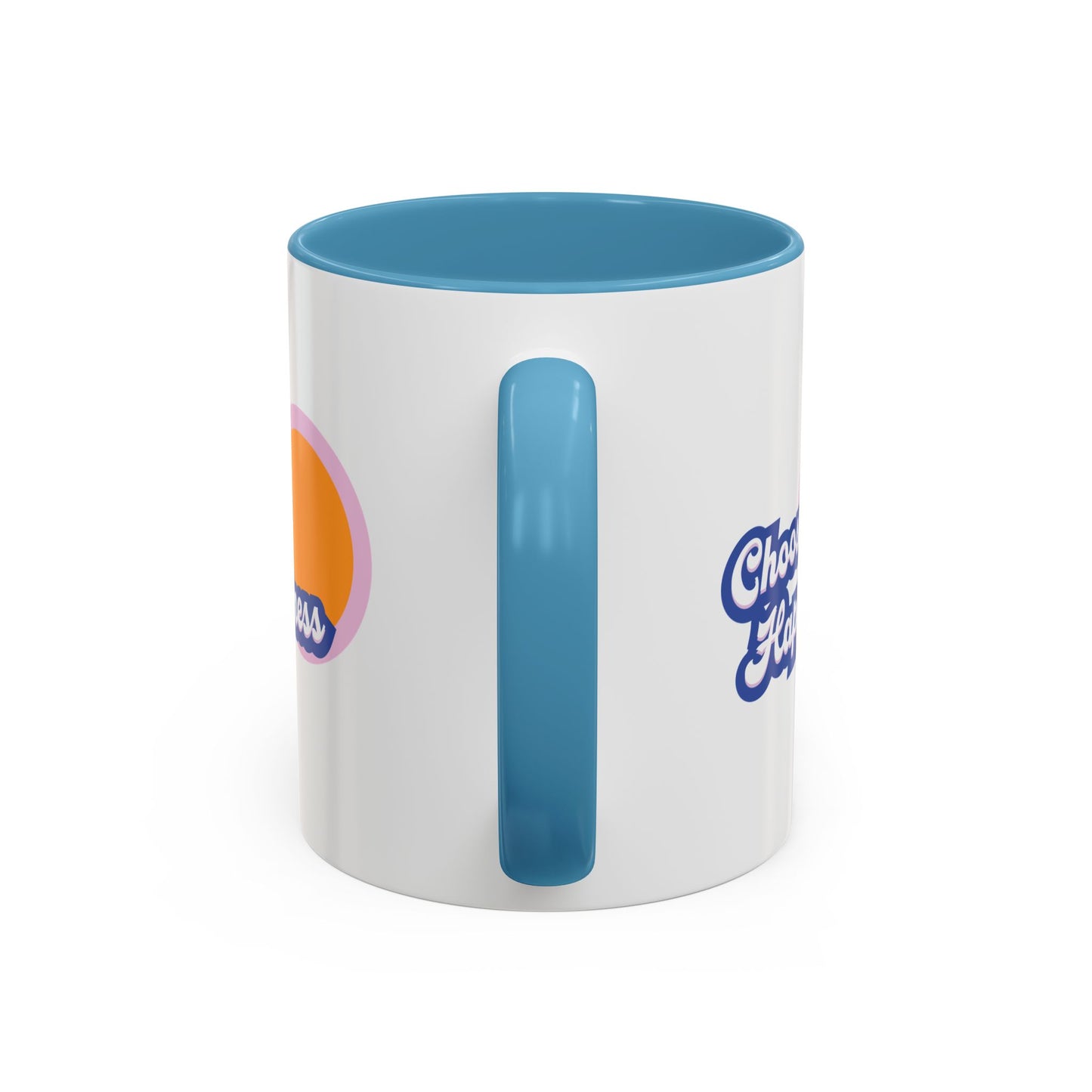Choose Happiness Accent Coffee Mug, Motivational Ceramic Cup, Gift for Coffee Lovers, Positive Vibes Mug, Office Coffeeware