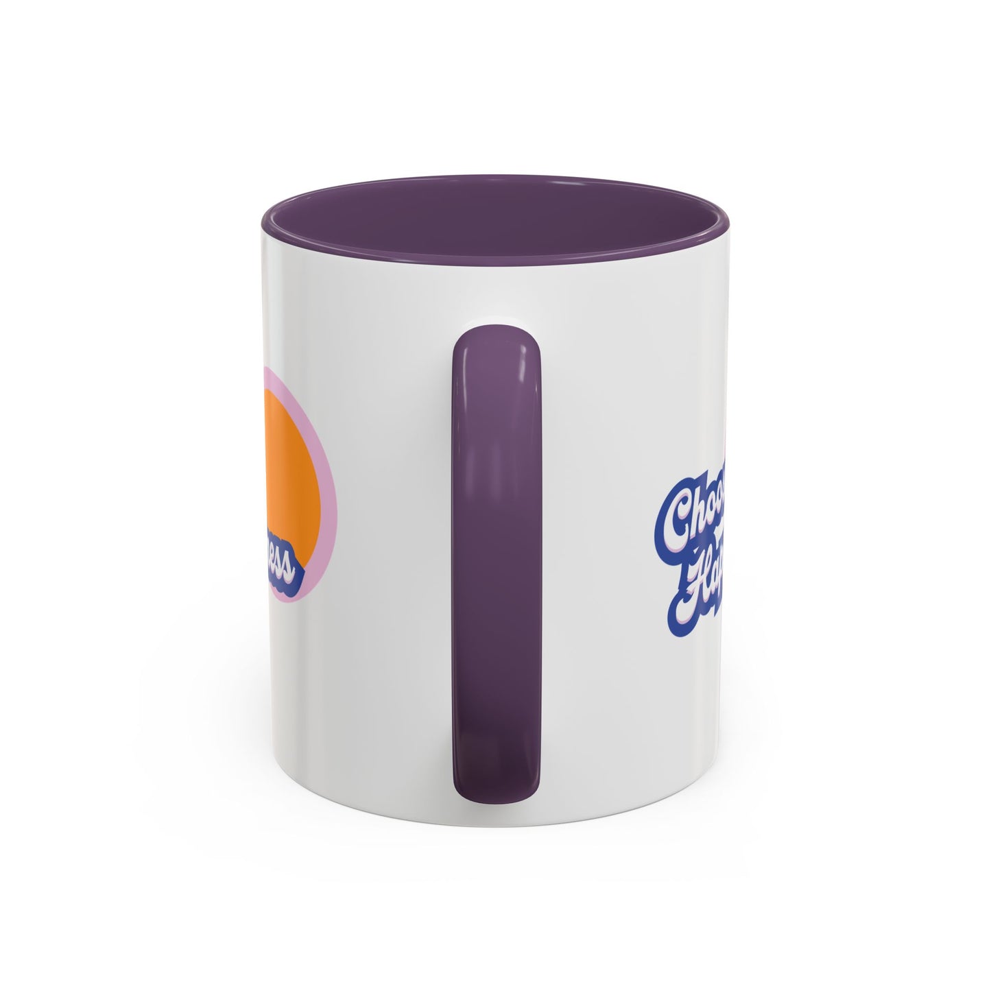 Choose Happiness Accent Coffee Mug, Motivational Ceramic Cup, Gift for Coffee Lovers, Positive Vibes Mug, Office Coffeeware