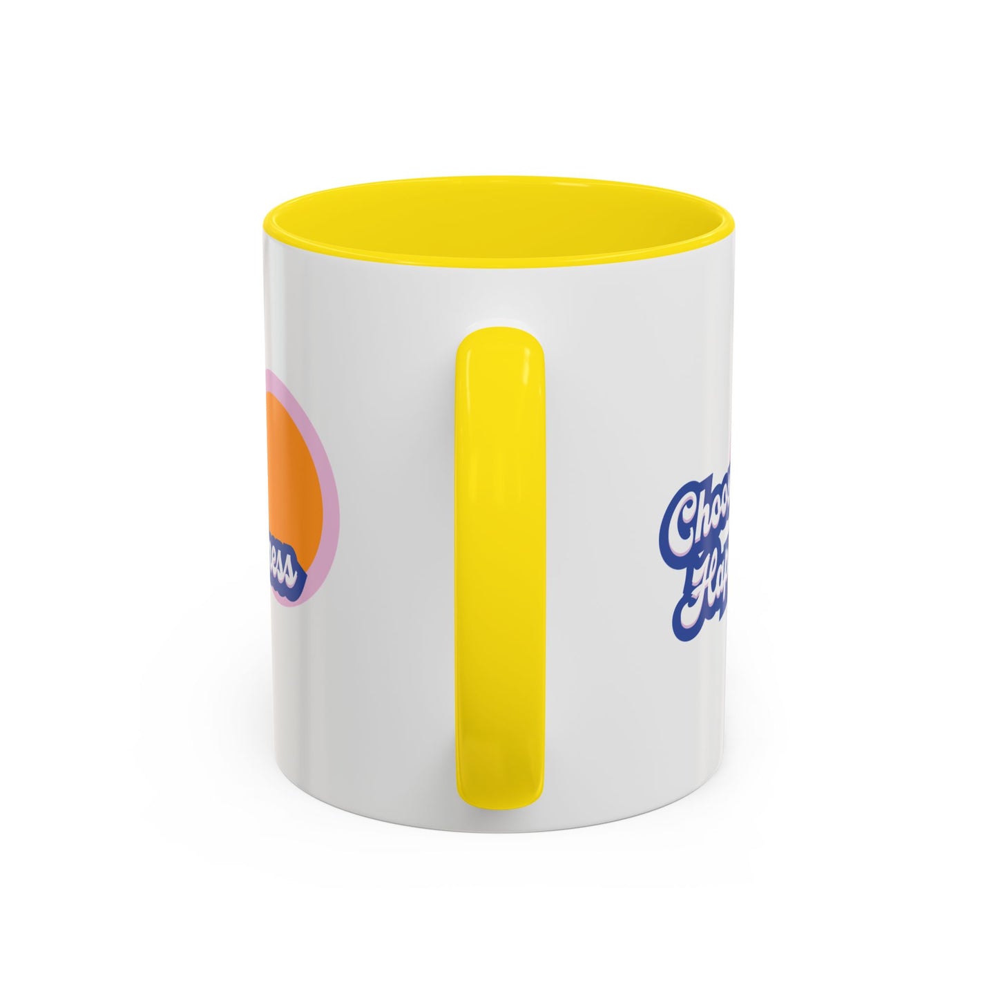 Choose Happiness Accent Coffee Mug, Motivational Ceramic Cup, Gift for Coffee Lovers, Positive Vibes Mug, Office Coffeeware