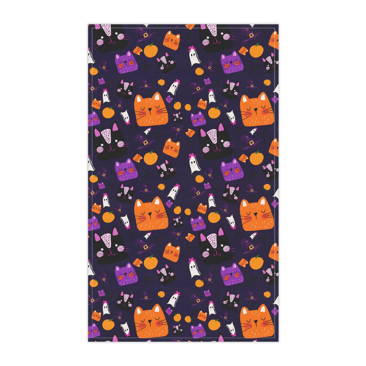 Halloween Cat Tea Towels, Cute Kitchen Decor, Fall Home Accessories, Gift for Cat Lovers, Spooky Holiday Cooking