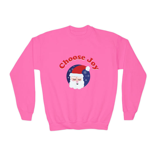 "Choose Joy" Santa Youth Crewneck Sweatshirt