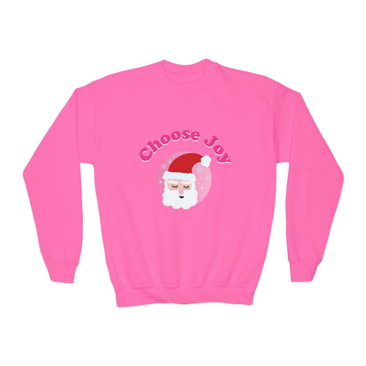 "Choose Joy" Santa Youth Crewneck Sweatshirt