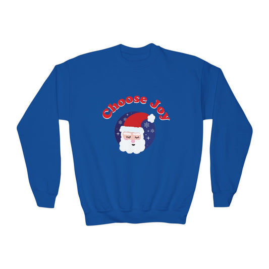 "Choose Joy" Santa Youth Crewneck Sweatshirt