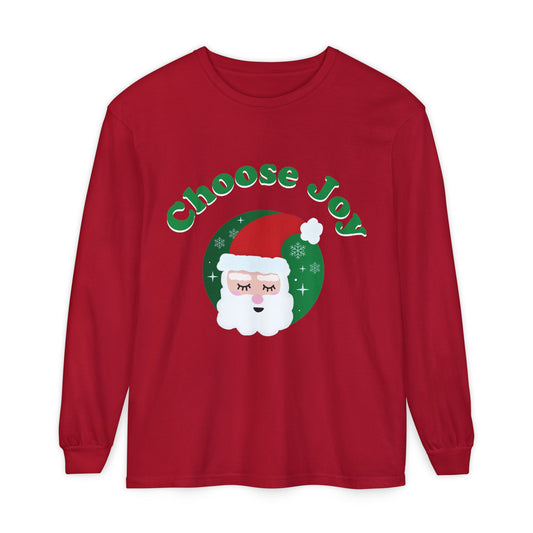 "Choose Joy"  Santa Long Sleeve Adults Tee